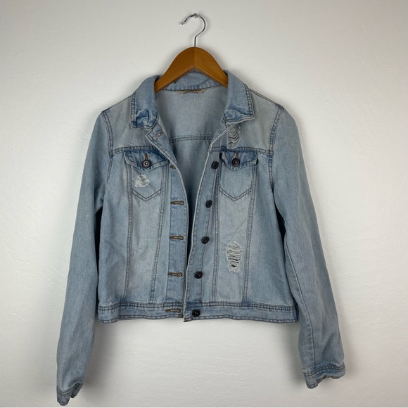 HWY Jeans Denim Jacket Large - Picture 2 of 4